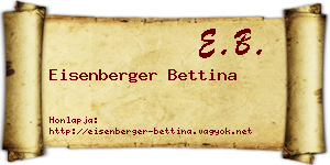 Eisenberger Bettina névjegykártya