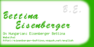 bettina eisenberger business card